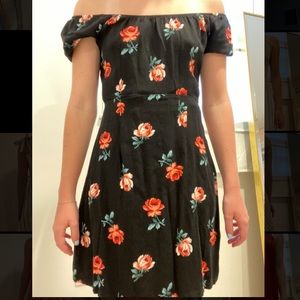 Off the shoulder mini dress